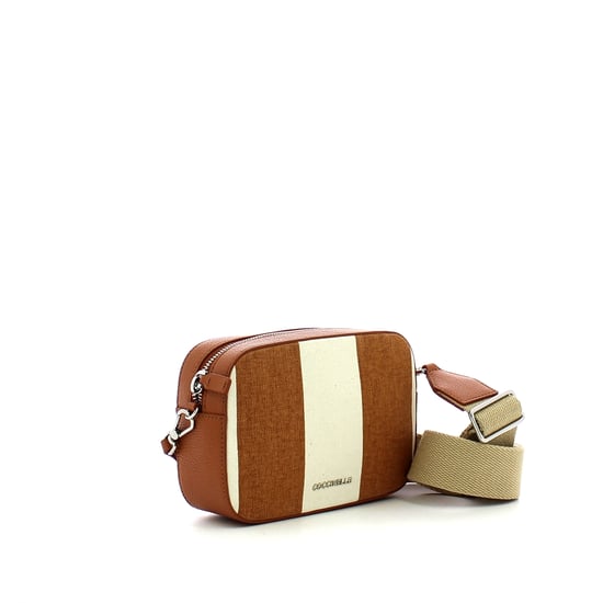 Tebe Crossbody Bag Stripes Canvas Coccinelle TAN/TAN