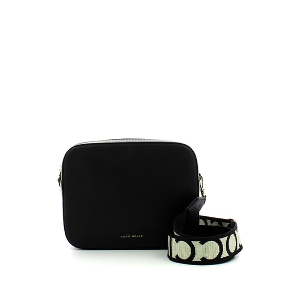Mini Tebe Crossbody Bag in Leather Coccinelle NOIR