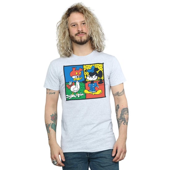 Disney Mens Mickey Mouse Donald Clothes Swap T-Shirt (Sports Grey)