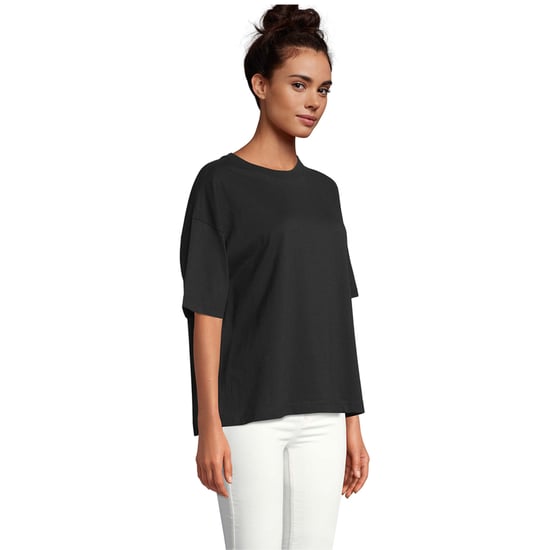 SOLS Womens/Ladies Boxy Oversized T-Shirt (Deep Black) - Image 3
