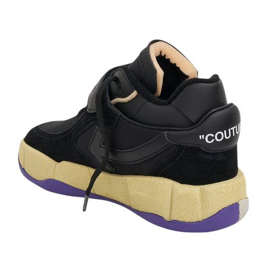 Off-White Low Top Puzzle Couture Black Sneakers - Image 3
