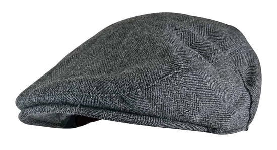 Mens Checked Wool Blend Traditional Flat Cap - Image 1