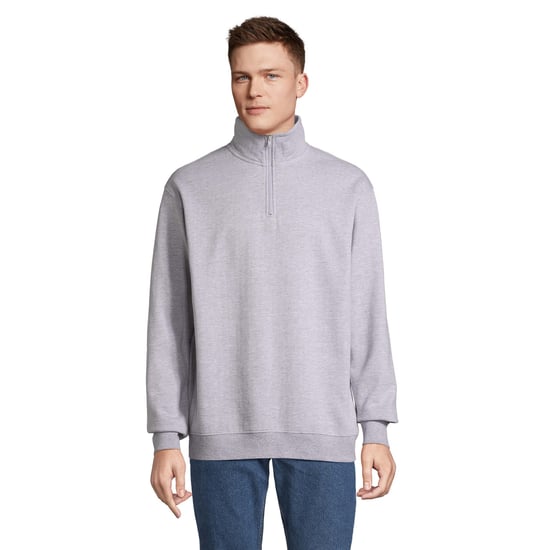 SOLS Unisex vuxen Conrad tröja med kvarts dragkedja (Grå melange) - Image 1