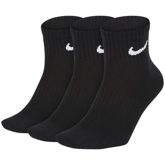 Nike SX7677 Unisex Everyday Lightweight Training Ankle Socks Black 3 Pairs