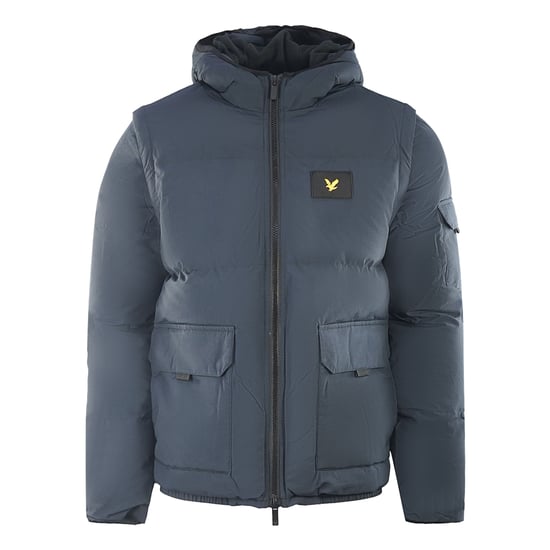 Lyle & Scott 2 in 1 Ripstop Navy Blue Puffer Jacket - Image 1