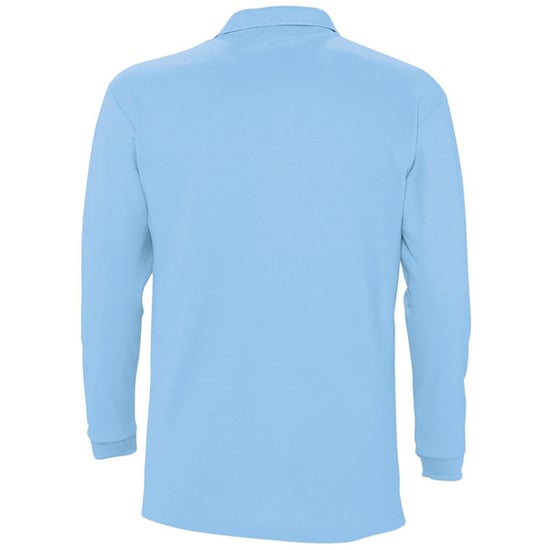SOLS Heren-Winter II Poloshirt met lange mouwen van Piqué katoen (Sky) - Image 2