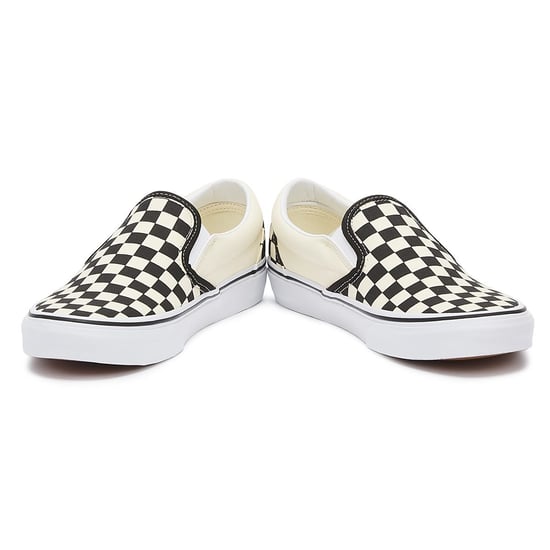 Vans Classic Slip-On Unisex Svart Vit Checkboard Canvas Skate Trainers - Image 5