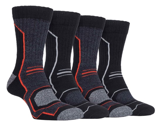 4 Pack Mens Cushion Lightweight Hiking Boot Socks for Warm Weather - Image 1