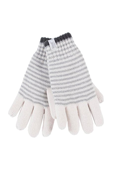 Heat Holders - Gestreepte dameshandschoenen voor de winter - Cream (Oslo) - Image 1