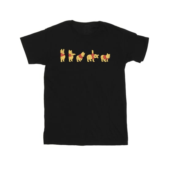 Disney Mens Winnie The Pooh Stretching T-Shirt (Black)