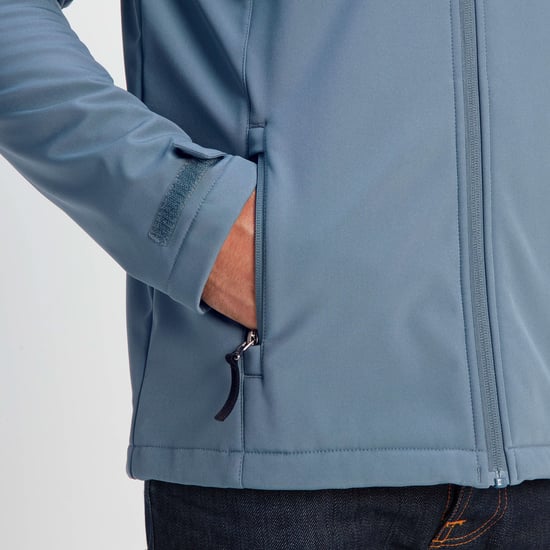 Feizor Mens Shower Resistant Softshell Jacket Steel Blue/Navy