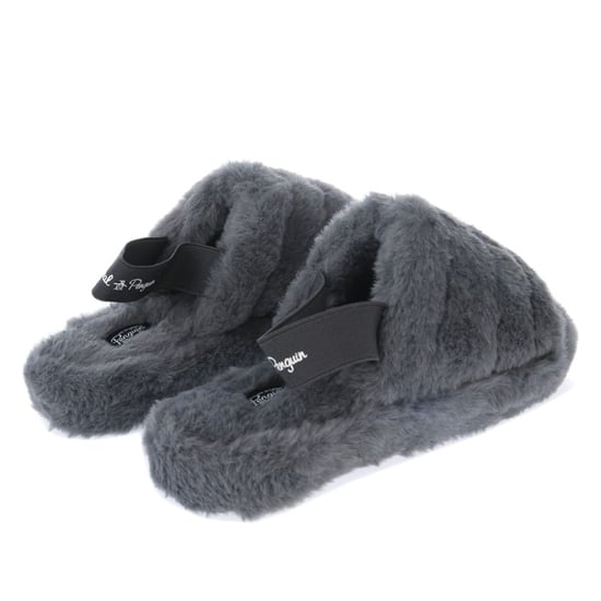 Girl's Original Penguin Junior Fluffy Slipper in Grey - Image 2