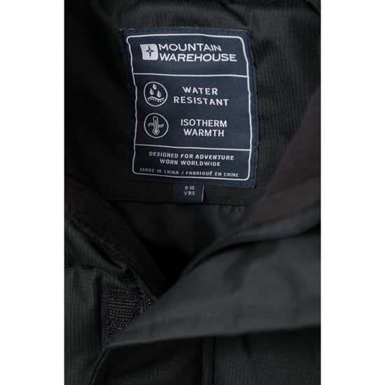 Mountain Warehouse Childrens/Kids Water Resistant Longline Padded Jacket (Black) - Image 3