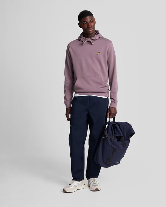 Men's Lyle And Scott Pullover Hoodie in Purple - Image 2