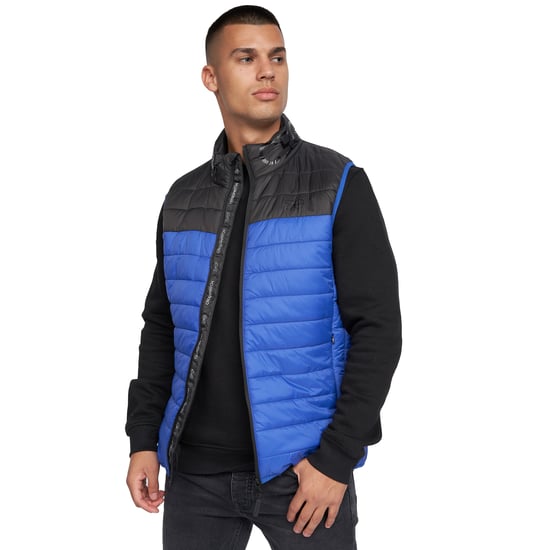 Crosshatch Heren Presnell Hoog Hals Gilet (Blauw) - Image 3