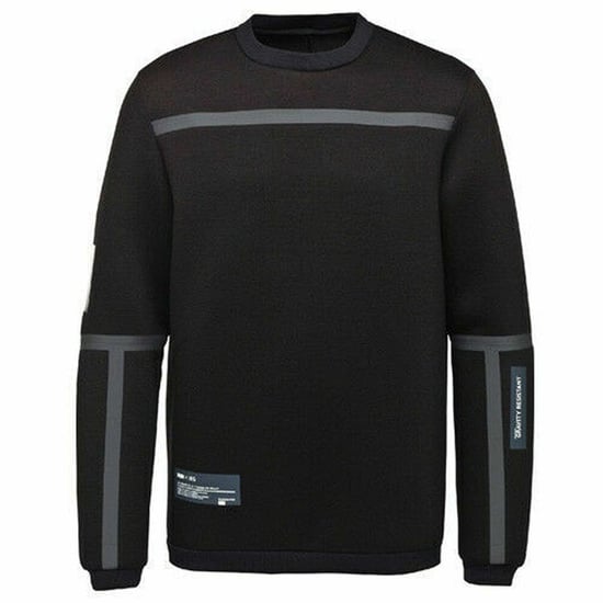Puma x UEG Long Sleeve Crew Neck Black Grey Mens Sweaters 571717 BLACK