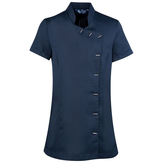 Premier Womens/Ladies Orchid Short-Sleeved Tunic (Navy) - Image 1