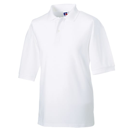 Russell Heren Polycotton Pique Poloshirt (Wit) - Image 3