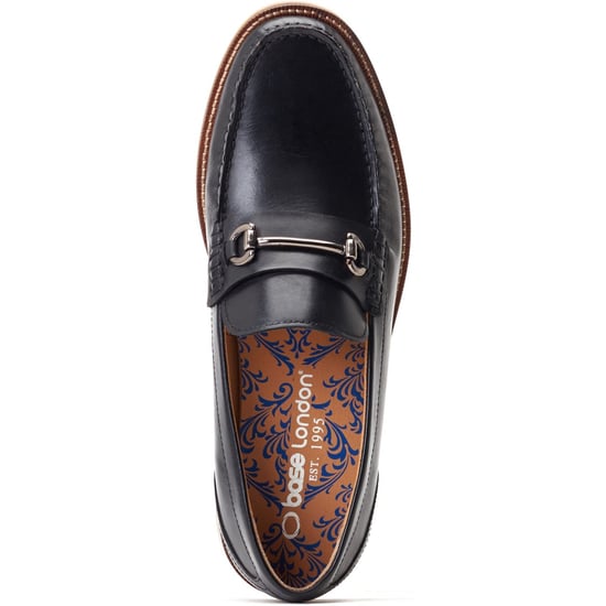Base London Madison leren herenpantoffels zwart - Image 4