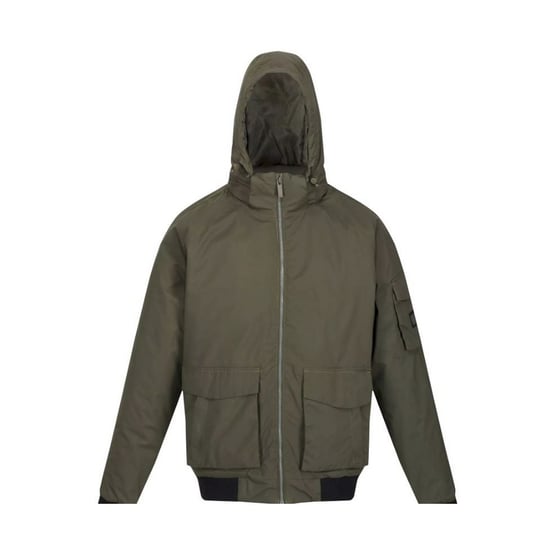 Regatta Mens Faizan Hooded Waterproof Jacket (Dark Khaki)