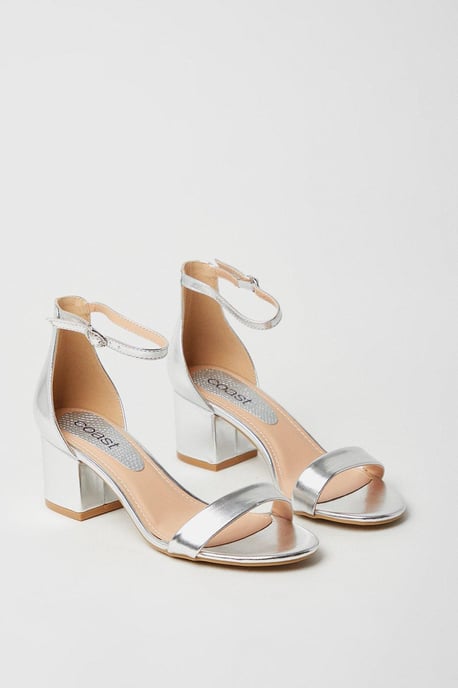 Thelma Ankle Strap Medium Block Heeled Sandals - Image 3