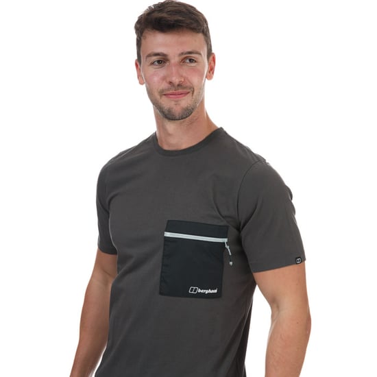 Men's Berghaus Drakestone Pocket T-Shirt in Grey black