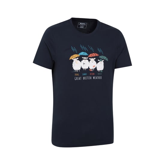 Mountain Warehouse Mens Great British Weather T-Shirt (Navy)