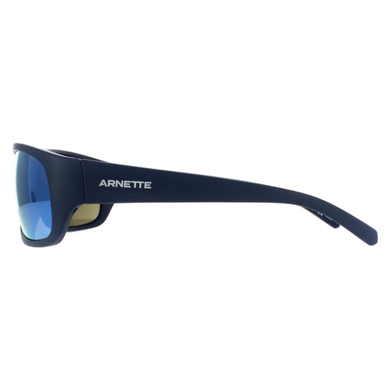 Arnette Rechthoekige Heren Mat Blauw Donkergrijs Spiegeld Waterblauw Zonnebril - Image 3