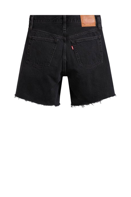 Levi's 501 high waist straight fit short black denim - Image 2