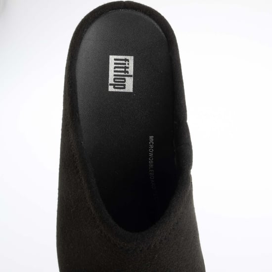 Women's Fit Flop Shuv Felt Clog Slippers in Black