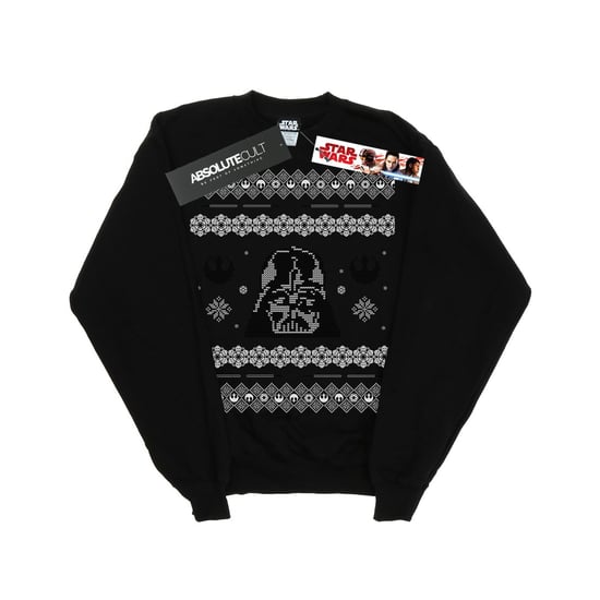 Star Wars Heren Kerstmis Darth Vader Fair Isle Sweatshirt (Zwart) - Image 1