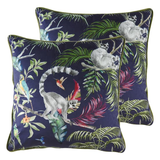 Jungle Lemur Cushions (Twin Pack) - Image 1