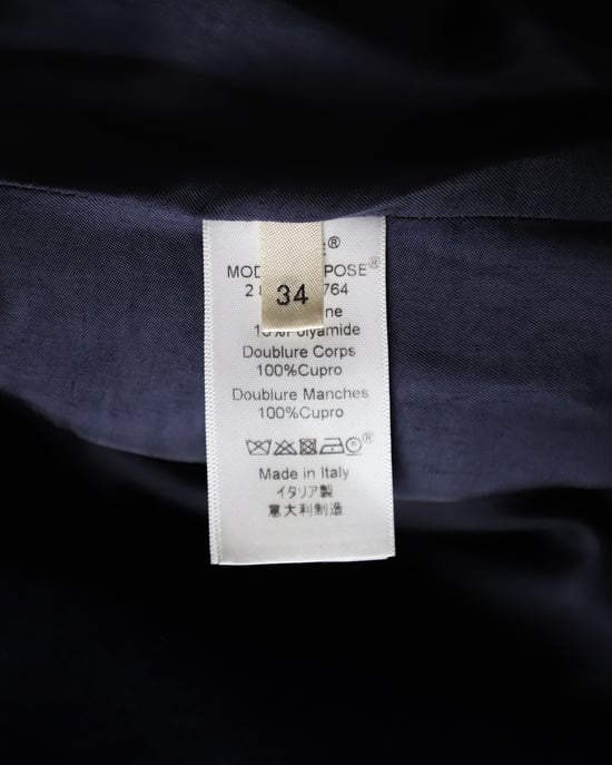 Celine Open-Front Coat in Blue Wool - Image 5