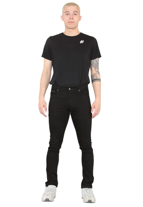 MYT Mens Skinny Fit Jeans Stretch Denim in Black - Image 6