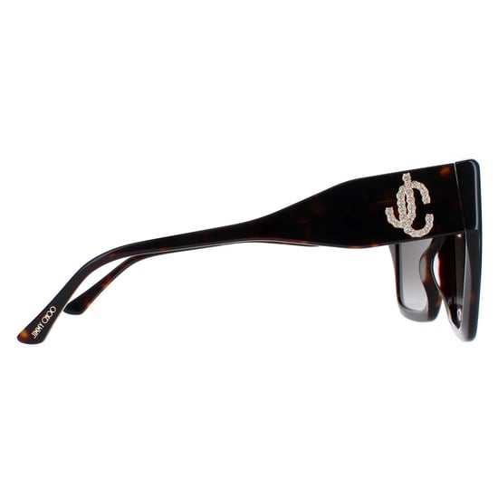 Jimmy Choo Square Womens Dark Havana Brown Gradient Eleni/G/S