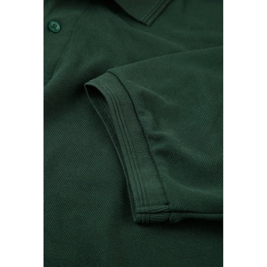 Russell Heren Ripple Collar & Manchet Poloshirt met korte mouwen (Fles groen) - Image 4