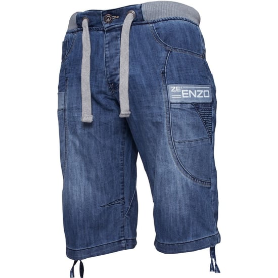 Mens Elasticated Denim Shorts| Enzo Designer Menswear - Image 1