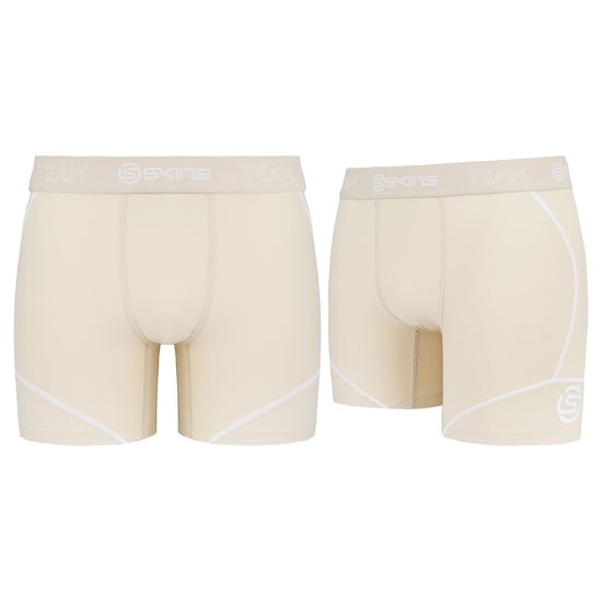 Skins DNAmic Mens Beige Neutral Compression Tights Shorts DB00010099002