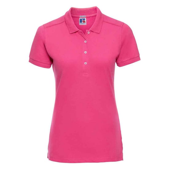 Russell Dames/Dames Piqué Stretch Poloshirt (Fuchsia) - Image 1