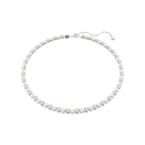 Swarovski 'Matrix Pearl' Women's Base Metal Necklace - Silver 5689623 - Image 1