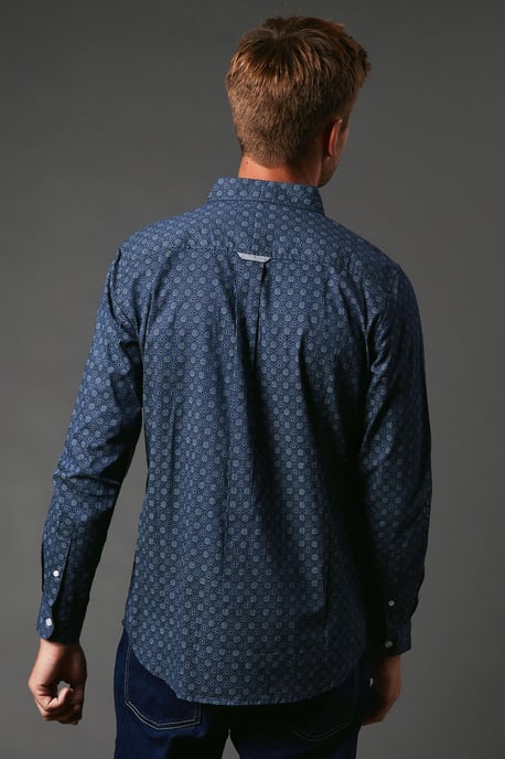 Tudor Tile Print Long Sleeve Shirt