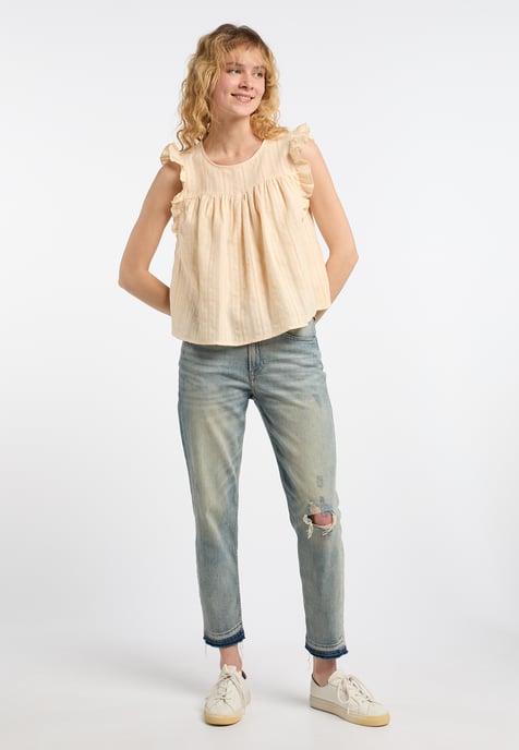 Dreimaster Blouse Dames Beige crème - Image 2