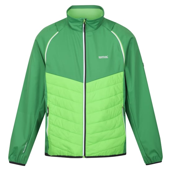 Regatta Mens Steren Hybrid Soft Shell Jacket (Field Green/Jasmine Green)