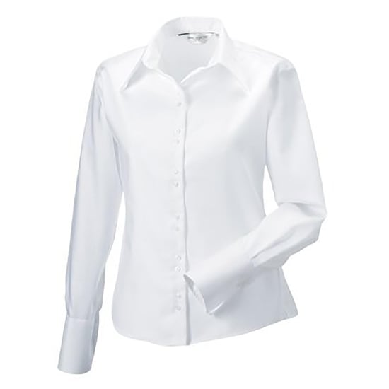 Russell Collection Ladies/Womens långärmad Ultimate Non-Iron-skjorta med lång ärm (Vit) - Image 4
