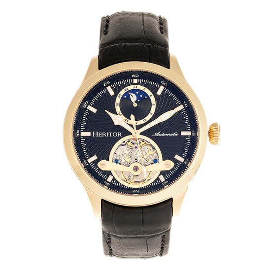 Heritor Automatische Gregory Semi-Skelet Leather-Band Horloge - Image 1
