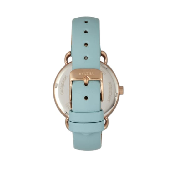 Bertha Gwen Leather-Band Watch w/Day/Date - Image 2