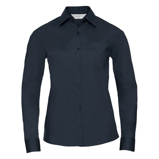 Russell Collectie Dames / Dames Lange Mouwen Shirt (Franse marine) - Image 1