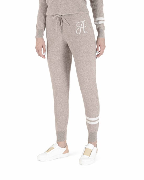 Crown Of Edinburgh Cashmere Track Pants Morningside Camel A