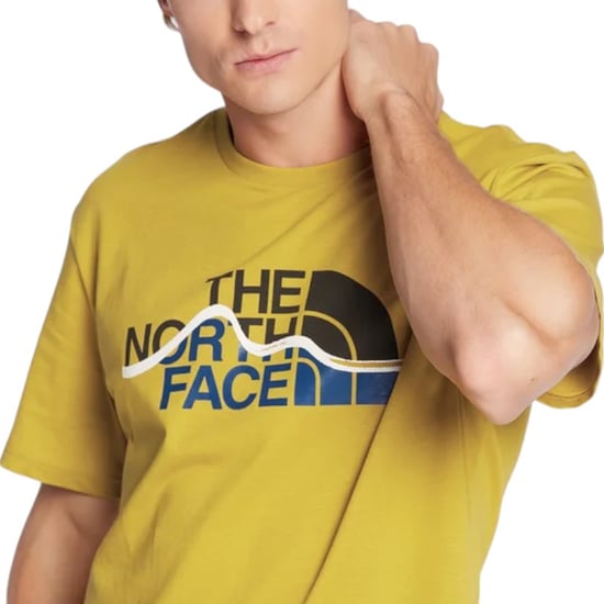 The North Face Mens Mountain Line T-Shirt Mineral Gold - Image 4