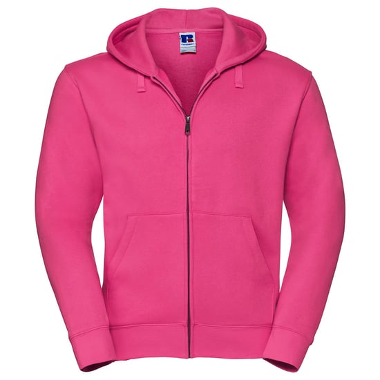 Russell Mens Authentic Full Zip Hoodie (Fuchsia)
